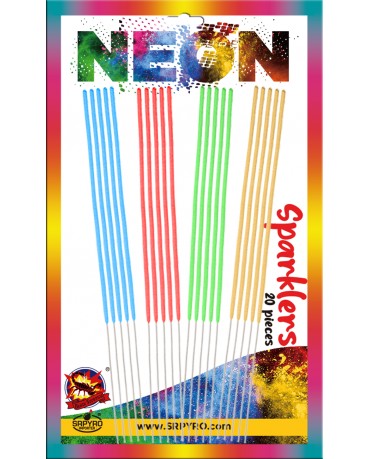 Neon Sparklers 28cm 20ks 100bal/ctn